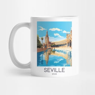 A Pop Art Travel Print of Seville - Spain Mug